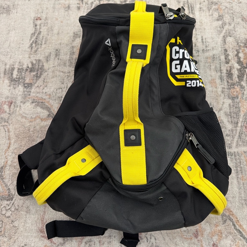 Reebok CrossFit Game 2014 Gear Bag Backpack Duffel Black and Yellow Gym
